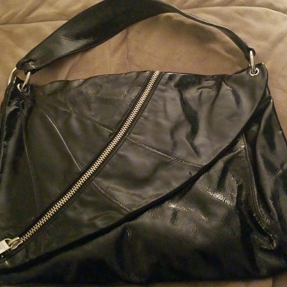 Black Patent Leather Kooba Hobo